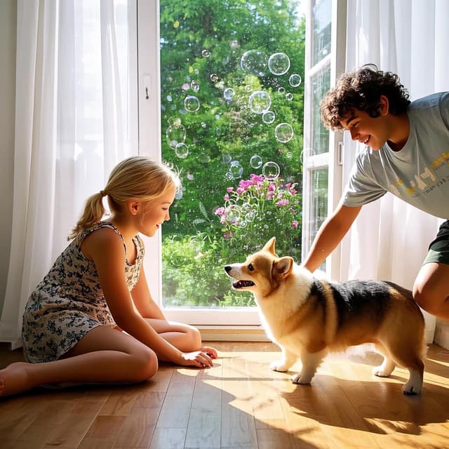 Thumbnail 6 de PONY DANCE Outdoor-Vorhang mit Klett-Schlaufen, transparent, weiß – 1 Stück (H 213 x B 254 cm)