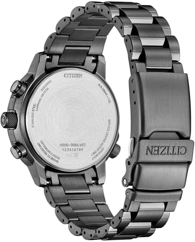 Detalle de Citizen Promaster Sky Eco-Drive Chronograph Herrenarmbanduhr AT8304-57W (schwarz)