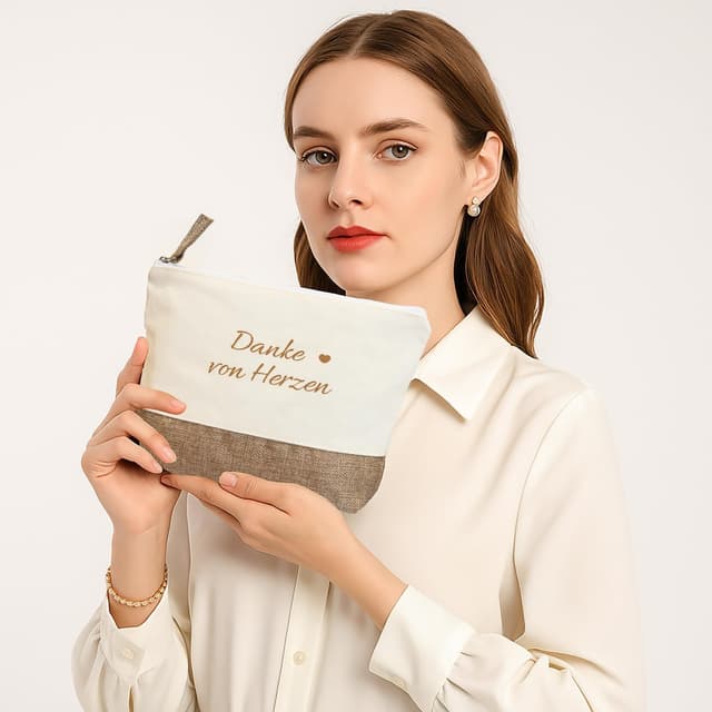 Thumbnail 6 de FreiSterne Dankeschön Geschenk: Kosmetiktasche „Danke von Herzen“ als kleine Aufmerksamkeit