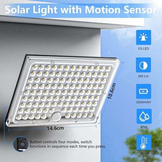 Thumbnail 3 de Realky Lámpara Solar Exterior Sensor de Movimiento