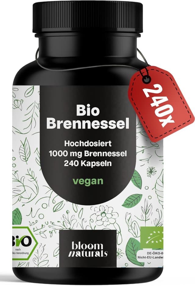 Detalle de Bio Brennnesselkapseln Hochdosiert 240 Kapseln