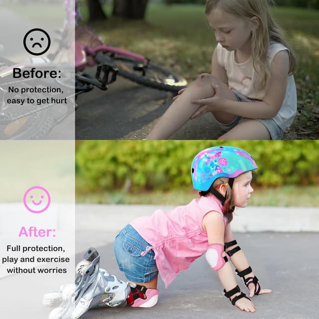 Thumbnail 5 de Kids Helmet and Pads Set adjustable for ages 3โ8 ๐ดโ
