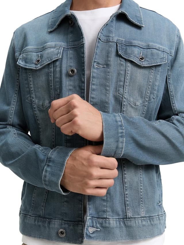 Detalle 2 de TOM TAILOR 1047958 giacchetto in denim da uomo