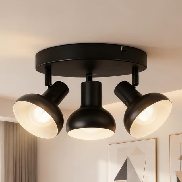 Detalle de HiBay 3 Way Spotlights E14, 350° black