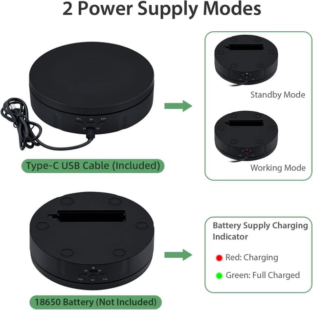 Detalle de Mcbazel 360° Rotating Display Stand (5.7 inch) motorised turntable for photography & product displays up to 10kg