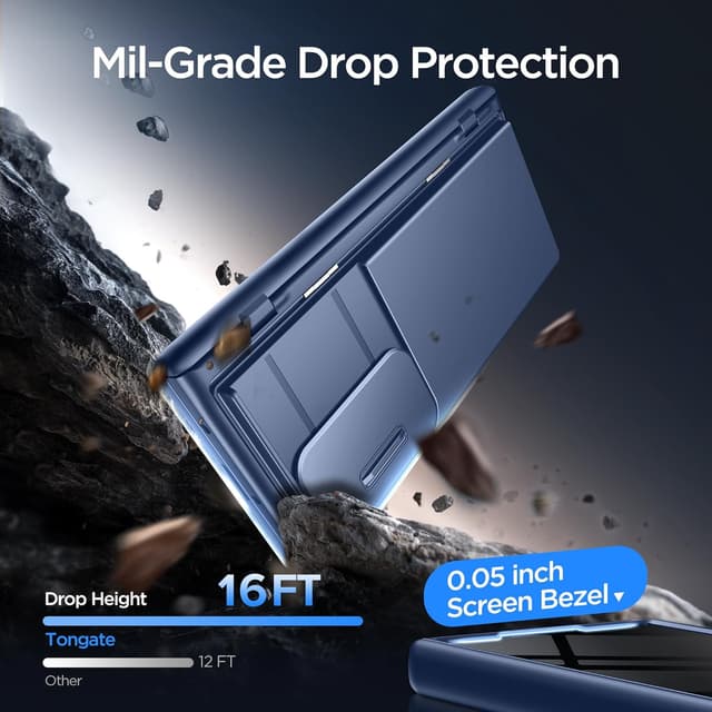 Thumbnail 4 de TONGATE Wallet Z Fold 7 Case 4-Card, Blue