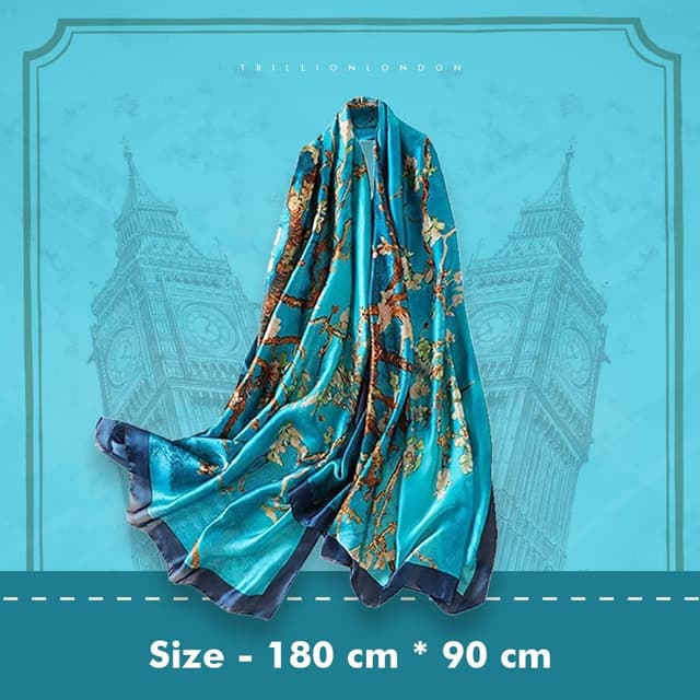 Thumbnail 4 de Trillion London Spring Silk Scarf