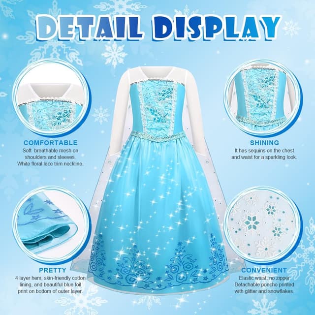 Thumbnail 1 de ACWOO Mädchen Kostüm Prinzessin 100 cm