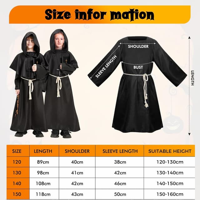 Imagen de Haozozo Costume moine enfant en OfertitasTOP