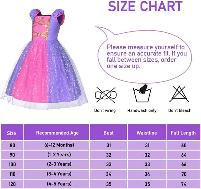 Detalle 2 de ACWOO Vestito principessa Rapunzel 120 cm