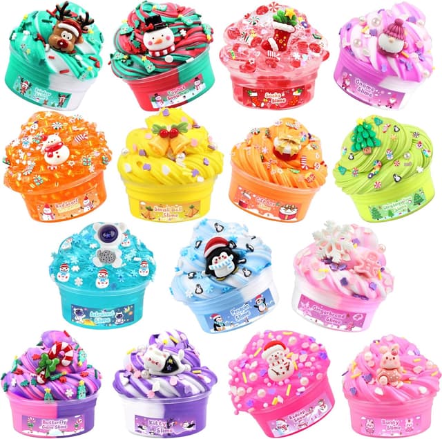 Detalle de LAWOHO 15 Pack Fantasy Slime Kit for Kids (Crunchy, Clear, Beaded & More)