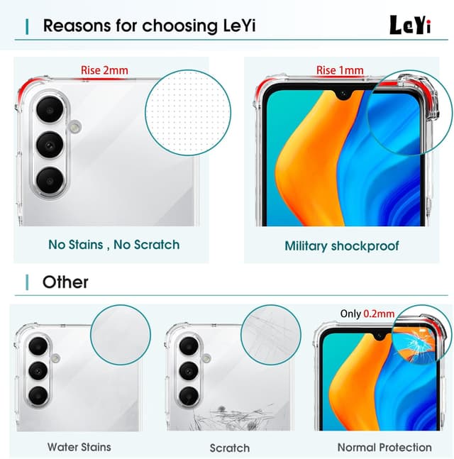 Thumbnail 5 de LeYi A05s 4G clear shockproof case