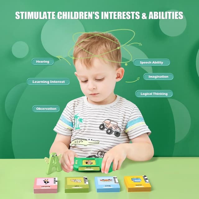 Detalle 2 de Talking Flash Cards 224 words interactive educational toy