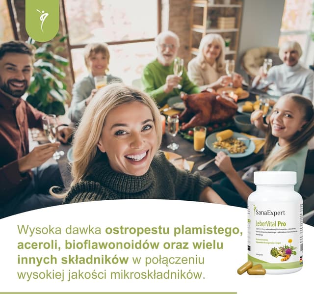 Detalle de SanaExpert LeberVital Pro integratore naturale per fegato e depurazione con cardo mariano, curcuma e vitamina C (120 capsule)