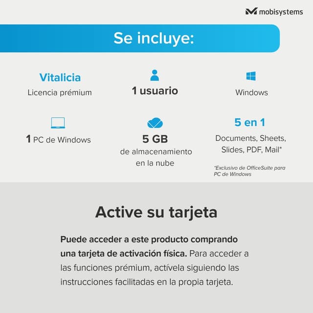 Detalle 2 de MobiSystems OfficeSuite Home & Business licencia vitalicia