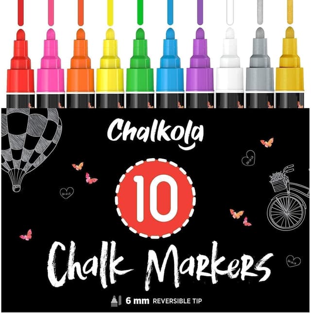 Imagen de Chalkola Set 10 Feutres Craie Liquide Effaçable en OfertitasTOP