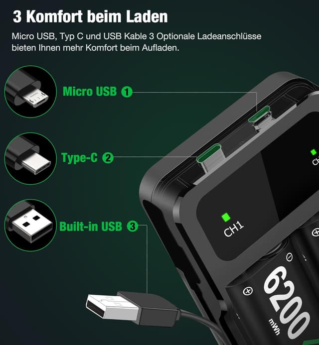Thumbnail 5 de Akku 6200mWh für Xbox Controller