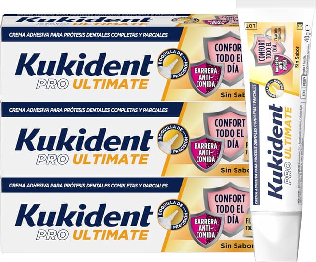 Imagen de Kukident Pro Ultimate crema adhesiva 3x40 g en OfertitasTOP
