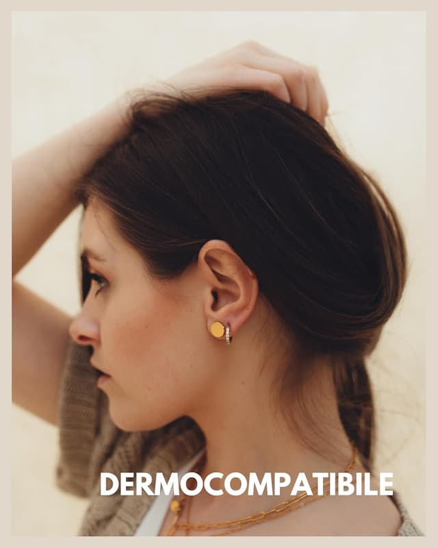 Detalle 2 de Mini Creoles Ladies zirconi 13,7 mm