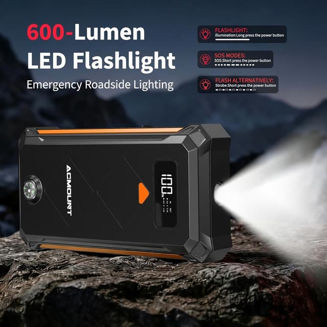 Detalle 2 de Acmount 6000A jump starter for 12V cars