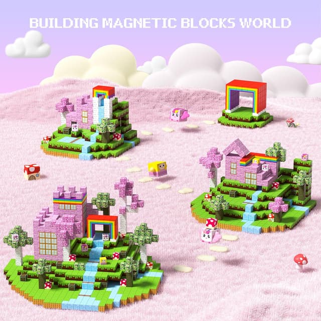 Detalle 2 de Innovakids Magnetic Blocks 100PCS Magnet Tiles Building Toy Set (Ages 2–12)