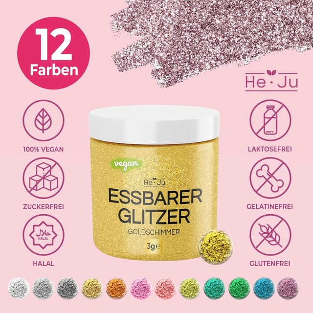 Thumbnail 5 de Lot de 12 paillettes comestibles 3 g ⚙