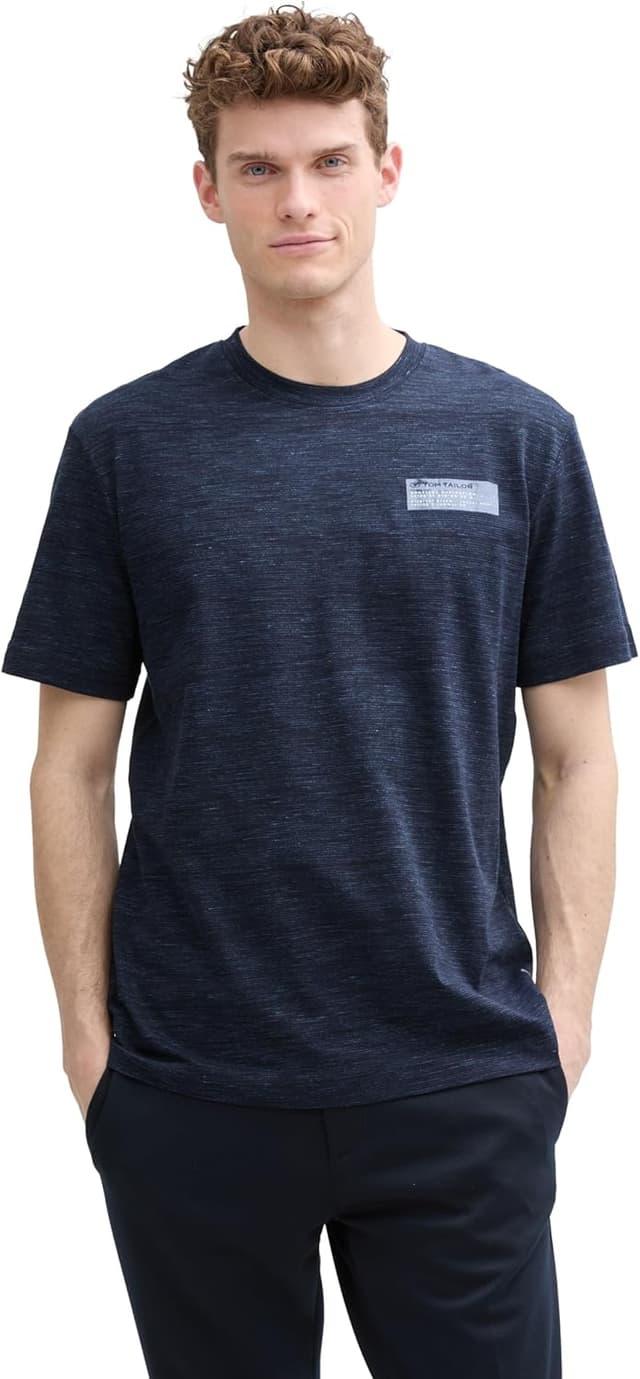 Thumbnail 6 de TOM TAILOR T-Shirt uomo in maglia di cotone e poliestere, girocollo a manica corta