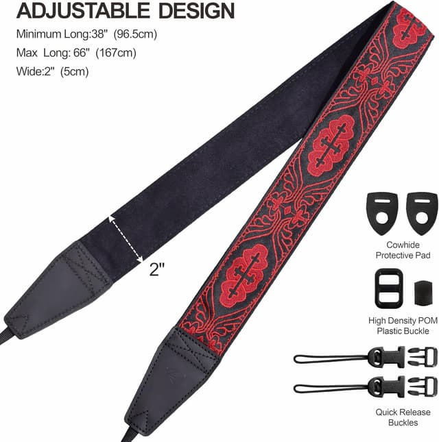 Thumbnail 5 de Padwa Lifestyle Camera Strap 2" full-grain leather ends