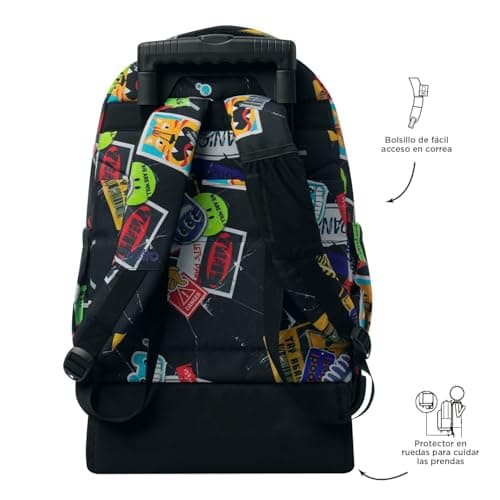 Detalle de Totto Mochila Escolar con Ruedas Renglones (26,21 L) con bolsillo para PC 14
