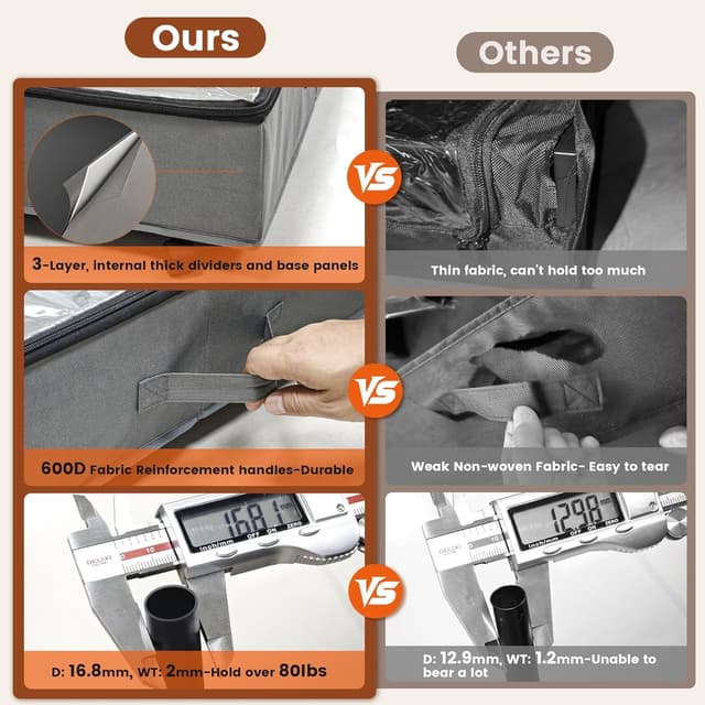 Detalle 2 de XXXL 78L Under-bed storage with wheels