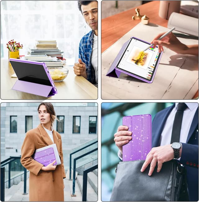 Thumbnail 5 de Mansiruyi 10.1in Tablet Case Glitter Purple