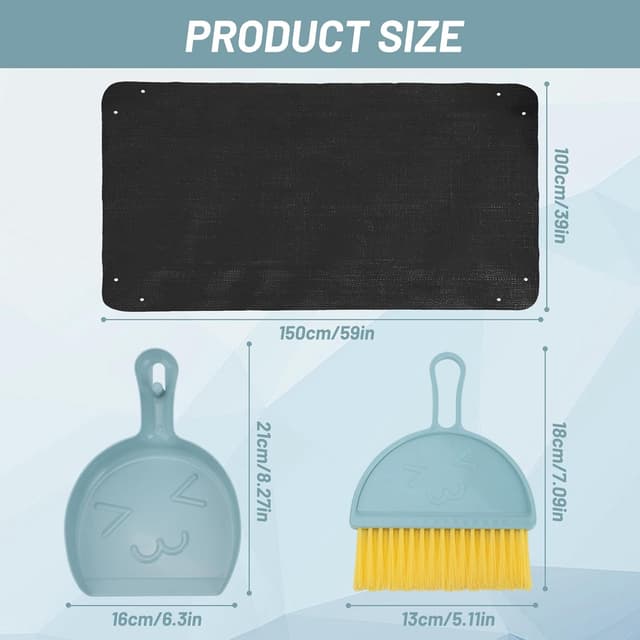 Detalle de Wasserdicht Haustier Laufgittermatte (150 x 100 cm) – wasserfeste Unterlage für Meerschweinchen, Kaninchen & Co.