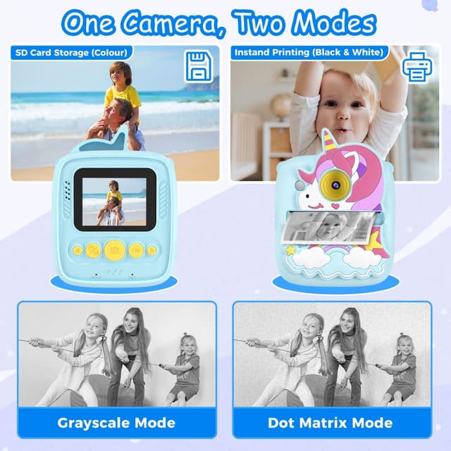 Detalle 2 de Kids instant print camera 48MP HD