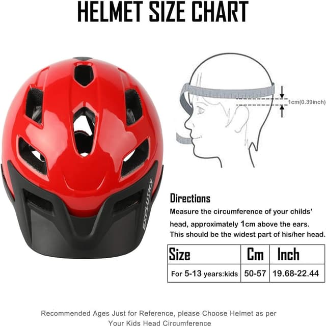 Detalle 2 de Exclusky Kinder Fahrradhelm 50-57 cm