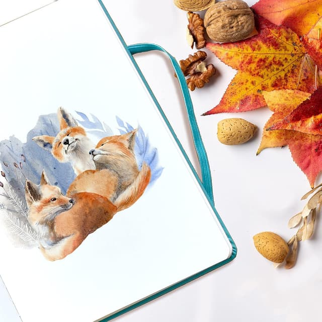 Detalle 2 de STATIONERY ISLAND Notizbuch A5 Blanko mit Hardcover, 180 Seiten (180 g/m²) & 2 Lesebändchen – Dunkelblau