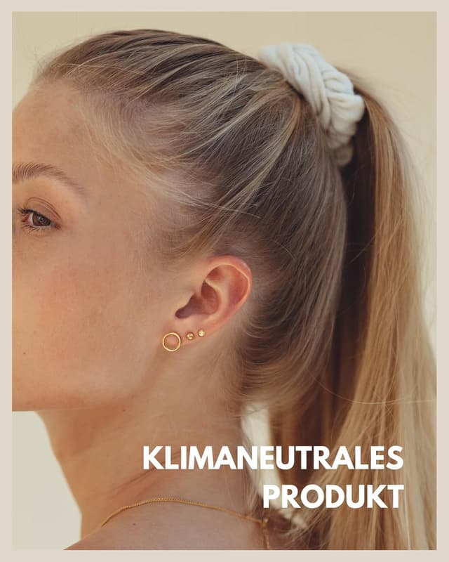 Detalle de Damen-Ohrstecker-Set mit Kreisen: Ohrschmuck in Gold, Roségold, Silber & Schwarz inkl. Geschenkbox