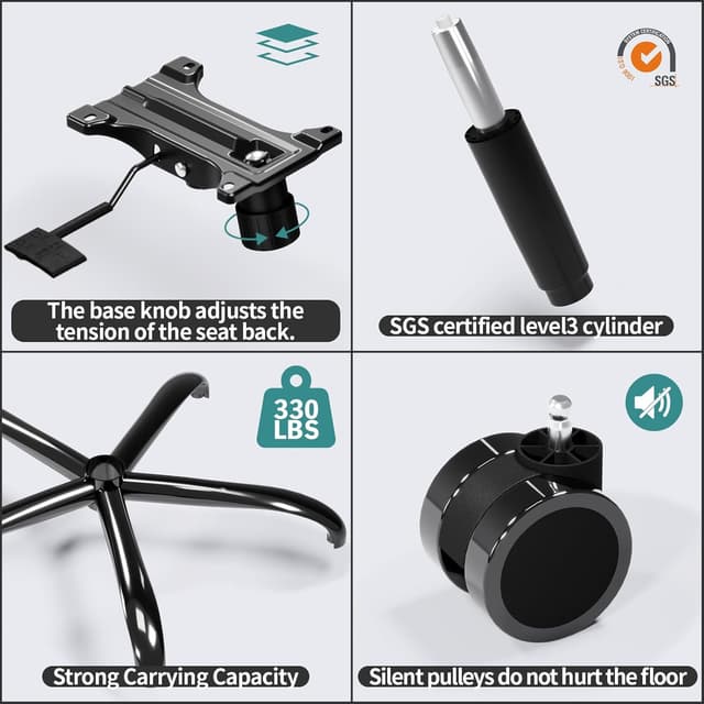 Thumbnail 6 de TRALT Ergonomic Office Chair 330 LBS