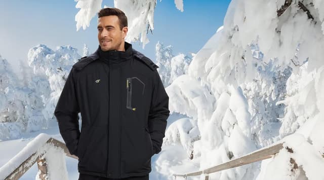 Detalle 2 de QPNGRP Mens Waterproof Ski Snowboard Jacket