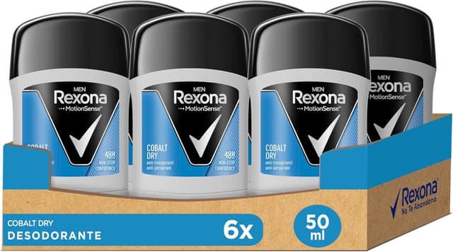Imagen de Rexona Cobalt Dry Stick Antitranspirante Hombre 6x50ml en OfertitasTOP