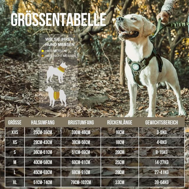 Detalle de OneTigris Tactical Dog Harness Vest (No-Pull) with Hook & Loop Panels, Adjustable Vest Harness – S, Green