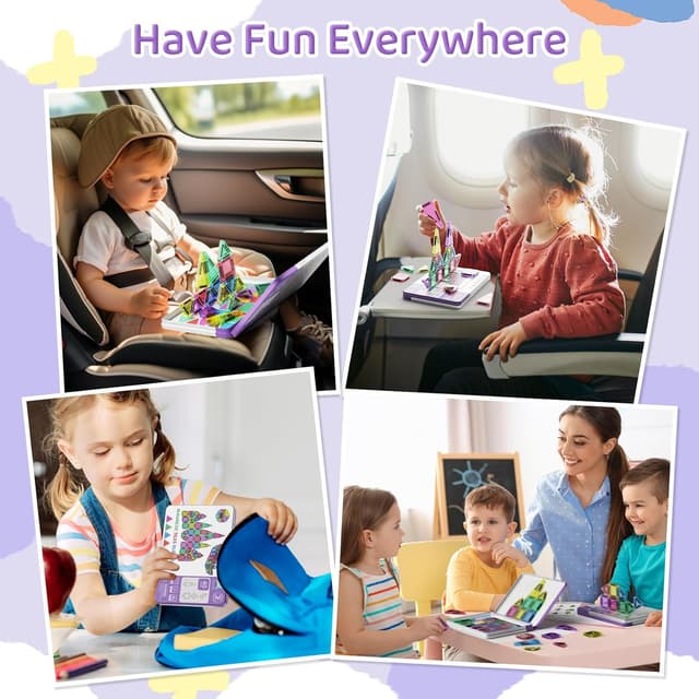 Detalle 2 de STEM MATCH – Set de 40 blocs/mini tuiles magnétiques de voyage (boîte en fer)