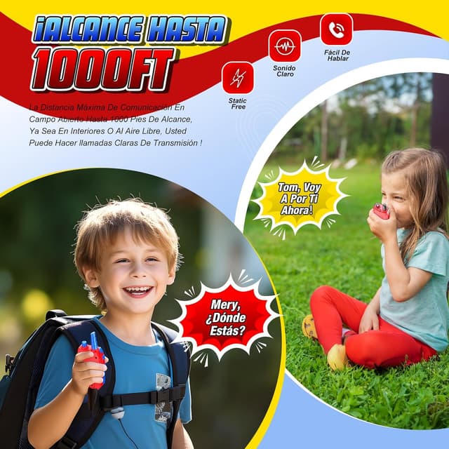 Detalle 2 de Toyokid Walkie Talkie niños 1000 ft