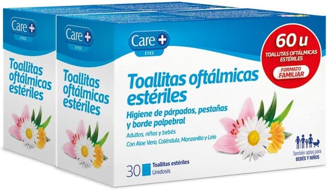 Detalle de Care+ Toallitas Oftálmicas 60 unidades