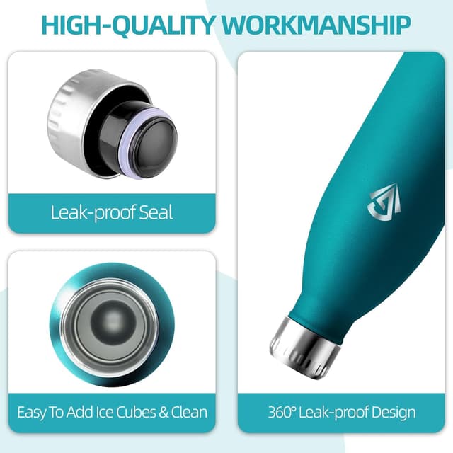 Detalle de HoneyHolly Botella de Agua Inox 1000ML 🚰 Sin BPA, Térmica