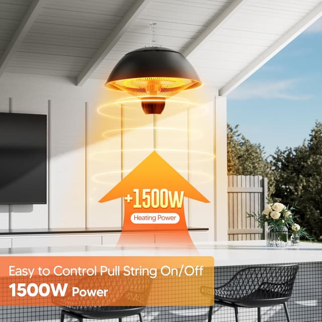 Thumbnail 3 de 1500W Infrared Patio Heater ⚡