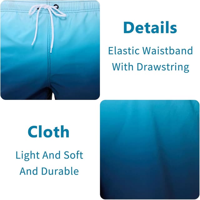 Detalle 2 de Vorvowry Badeshorts Herren Wasserdicht, 92% Polyester