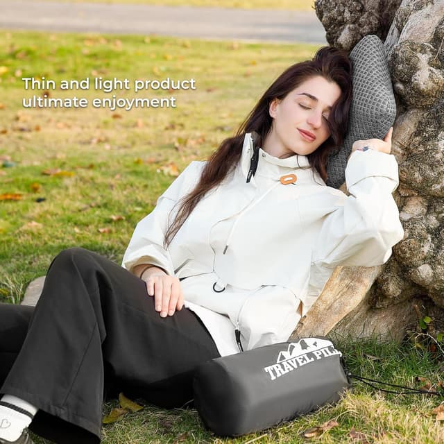 Thumbnail 4 de PEUJEW Reisekissen Memory-Schaum S Dunkelgrau