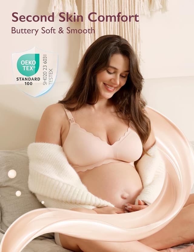 Thumbnail 1 de Momcozy Nursing Bra Wireless Support 3D Jelly Strip