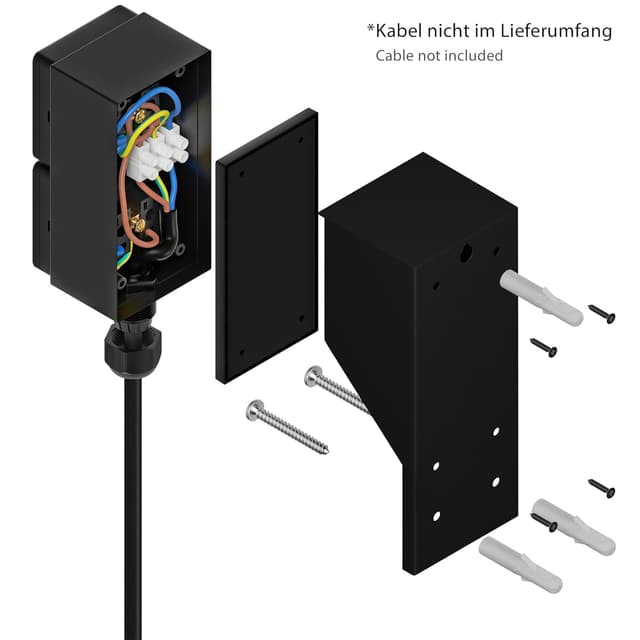 Detalle de Aufputz Steckdose PIWI außen IP44 2-fach schwarz