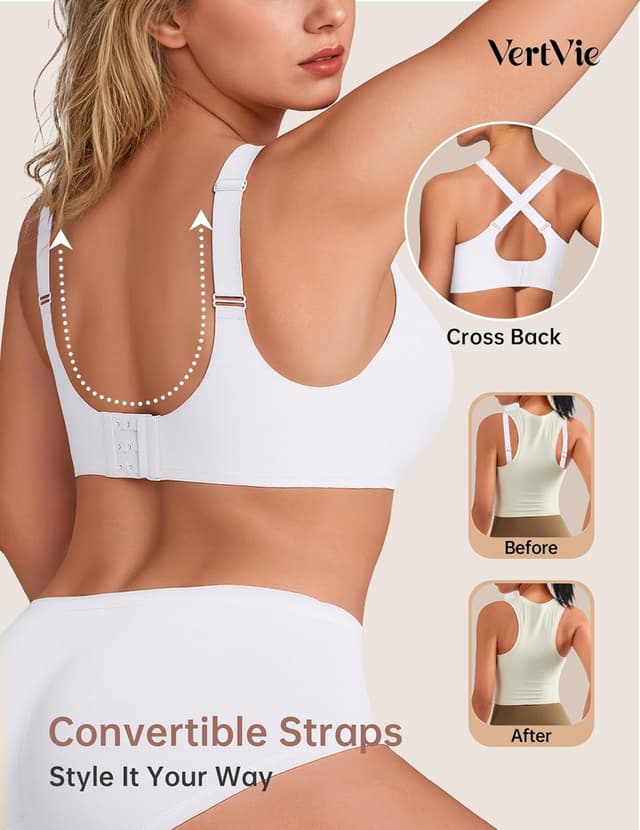 Detalle de Vertvie Wireless Bra Supportive Full Coverage 🩲